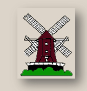 Windmühle grau 3 D