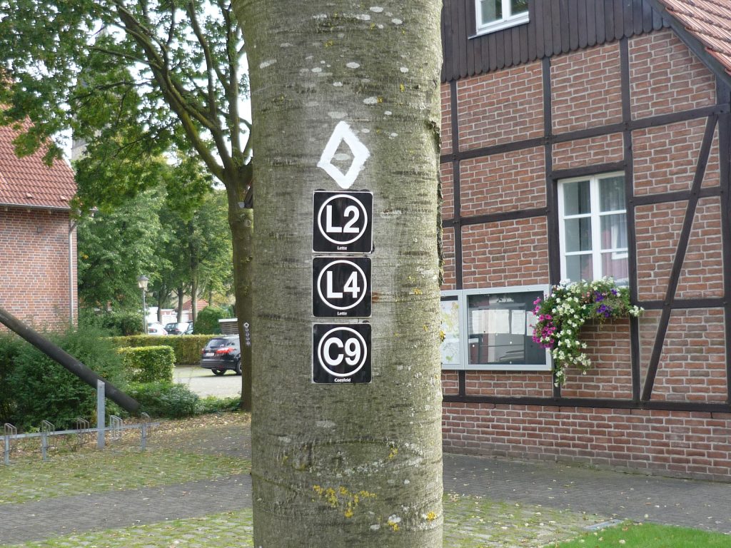 Wanderweg Lette Hinweisschild